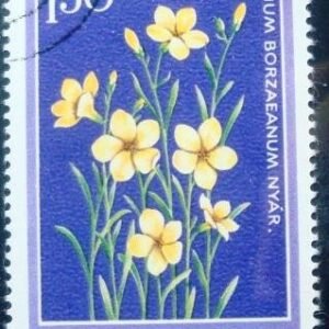 Selo postal da Romênia de 1979 Linum pallasianum