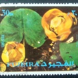 Selo postal de Fujeira de 1972 Flores 30