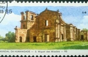 Selo postal de 1985 São Miguel das Missões - C 1448 MCC