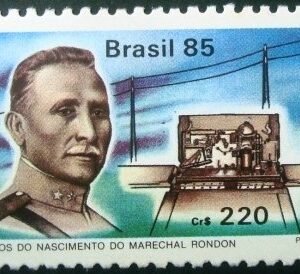 Selo postal de 1985 Marechal Rondon