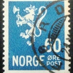 Selo postal da Noruega de 1941 Lion type II 60