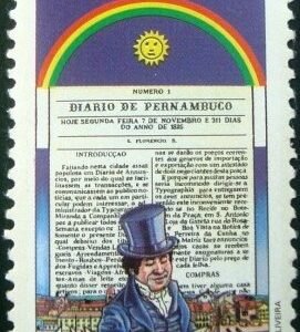 Selo postal do Brasil de 1985 Diário de Pernambuco nº1 N