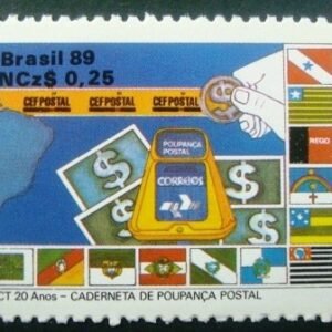 SSelo postal do Brasil de 1989 Caixa de Coleta N