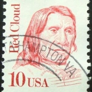 Selo postal dos Estados Unidos de 1987 Red Cloud U