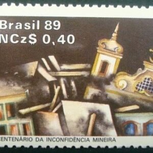 Selo postal de 1989 Cenário Barroco