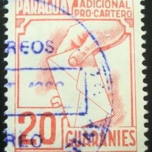 Selo postal do Paraguai de 1987 Support the postman