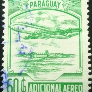 Selo postal do Paraguai de 1988 Airplane