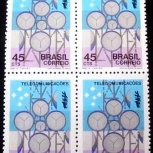Quadra de selos postais do Brasil de 1972 Telecom