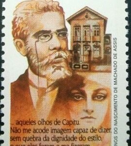 Selo postal do Brasil de 1989 Machado de Assis M