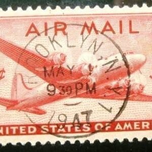 Selo postal dos Estados Unidos de 1946 DC-4 Skymaster