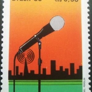 Selo postal do Brasil de 1986 Radiodifusão