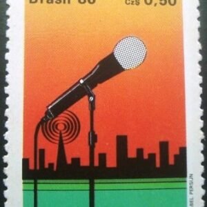 Selo postal do Brasil de 1986 Radiodifusão