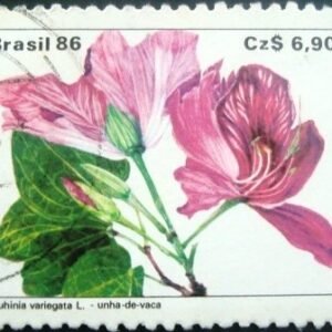 Selo postal do Brasil de 1986 Unha-de-vaca