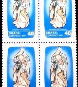Quadra de selos postais do Brasil de 1971 São Gabriel M