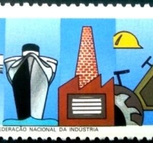 Selo postal do Brasil de 1988 CNI