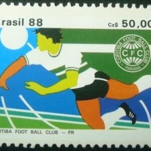 Selo postal do Brasil de 1988 Coritiba FC