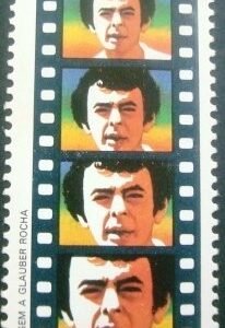 Selo postal do Brasil de 1986 Glauber Rocha