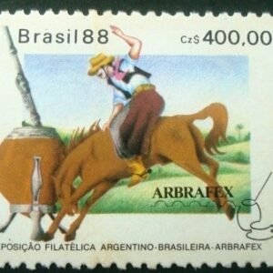 Selo postal do Brasil de 1988 ARBRAFEX 88