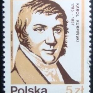 Selo postal da Polônia de 1983 Karol Kurpinski