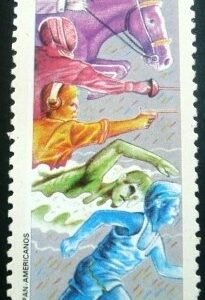 Selo postal do Brasil de 1987 Indianápolis 87 N