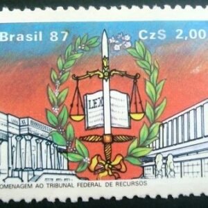 Selo postal do Brasil de 1987 Tribunal Recursos - C 1551 N