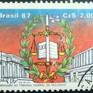 Selo postal do Brasil de 1987 Tribunal Recursos - C 1551 U