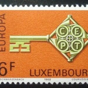 Selo postal de Luxemburgo de 1968 Key with CEPT emblem in key grip 6