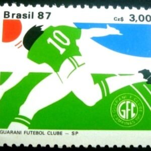 Selo postal do Brasil de 1987 Guarani F. C. M