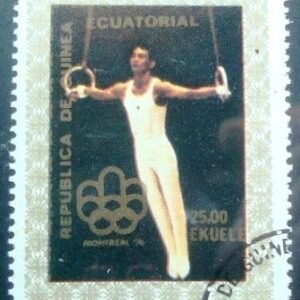 Selo postal da Guiné Equatorial de 1976 Gymnastics
