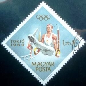Selo postal da Hungria de 1964 Ring gymnastics