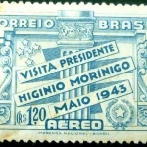 Selo postal AÉREO do Brasil de 1942 - A 46 N