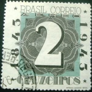 Selo postal AÉREO do Brasil de 1942 - A 49 U