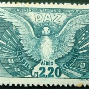 Selo postal AÉREO do Brasil de 1947 - A 61 M