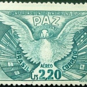 Selo postal do Brasil de 1947 Paz e Segurança - A 61 N