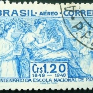 Selo postal AÉREO do Brasil de 1948 - A 67 U