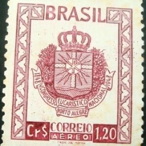 Selo postal AÉREO do Brasil de 1948 - A 70 M