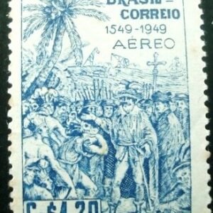 Selo postal AÉREO do Brasil de 1949 - A 72 M