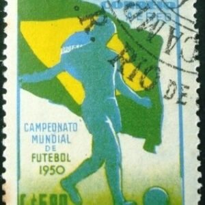 Selo postal do Brasil de 1950 Copa de 1950