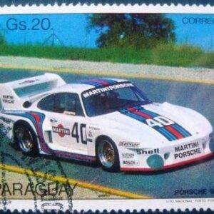 Selo postal do Paraguai de 1978 Porsche 935