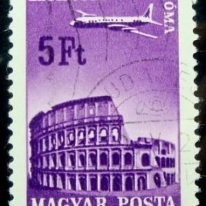 Selo postal da Hungria de 1966 Rome