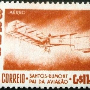 Selo postal aéreo do Brasil de 1956 14 Bis 11