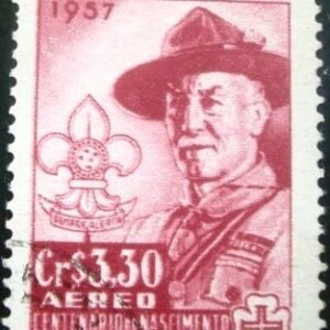 Selo postal do Brasil de 1957 Baden Powell - A 85 U