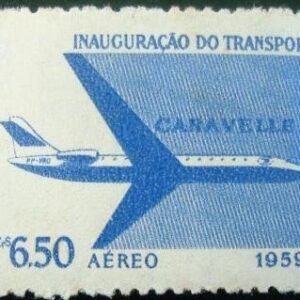 Selo postal Aéreo de 1959 Caravelle