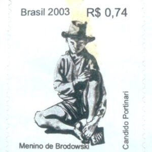 Selo postal do Brasil de 2003 Menino de Brodowiski N