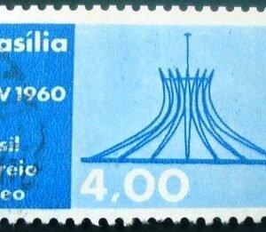 Selo postal do Brasil de 1960 Catedral - A 94 U