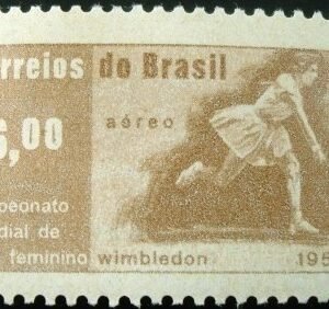 Selo postal do Brasil de 1960 Maria Ester Bueno