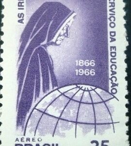 Selo postal AÉREO do Brasil de 1966 - A 107 M