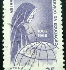 Selo postal AÉREO do Brasil de 1966 - A 107 U