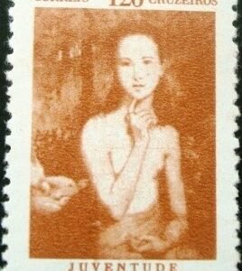 Selo postal AÉREO do Brasil de 1966 - A 110 M