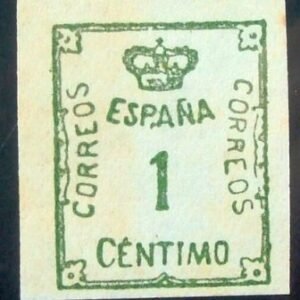 Selo postal da Espanha de 1920 Crown and Numeral